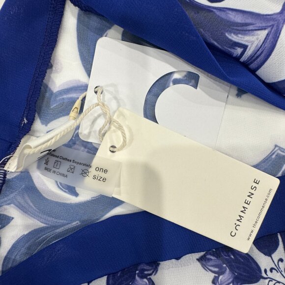 NEW Porcelain Pattern One-Piece Swimsuit and Cover Up Skirt, Size M - Picture 17 of 17